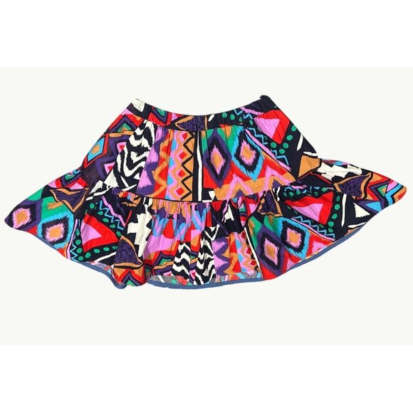 CCC Vintage JoJo For Your Bobo Cotton Skirt Bold Geometric Abstract Aztec Patter - Picture 1 of 6